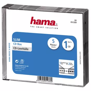 Hama CD slim Jewel Case 1 discs transparant