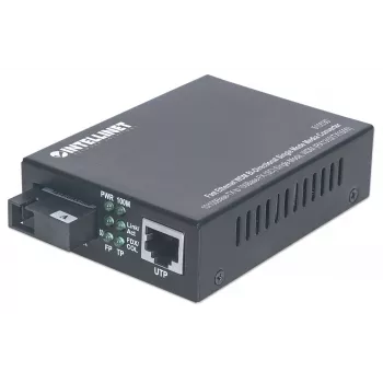Intellinet Fast Ethernet WDM bidirectionele singlemode-mediaconverter, 10/100Base-TX naar 100Base-FX (SC) singlemode, 20 km, WDM (Rx1310/Tx1550)