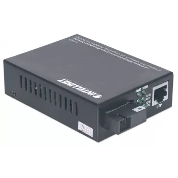 Intellinet Fast Ethernet WDM bidirectionele singlemode-mediaconverter, 10/100Base-TX naar 100Base-FX (SC) singlemode, 20 km, WDM (Rx1310/Tx1550)
