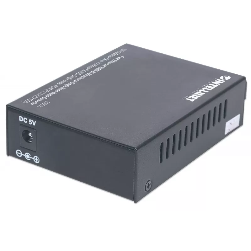 Intellinet 510530 Fast Ethernet WDM-mediaconverter, 10/100Base-TX (RJ-45) naar 100Base-FX (SC) singlemode, 20 km (12,4 mi), Rx1310/Tx1550 nm