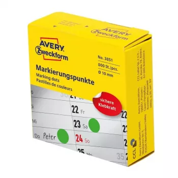 Avery 3851 zelfklevend etiket rond permanent groen 800 stuks