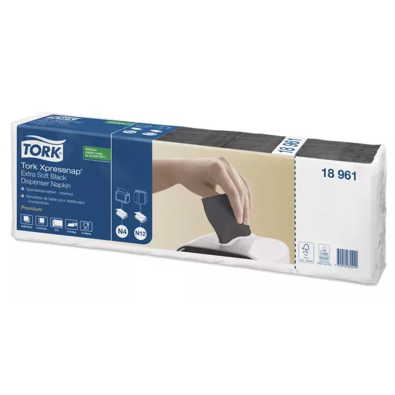Papieren servetten Tork 18961 zwart 1000 stuks