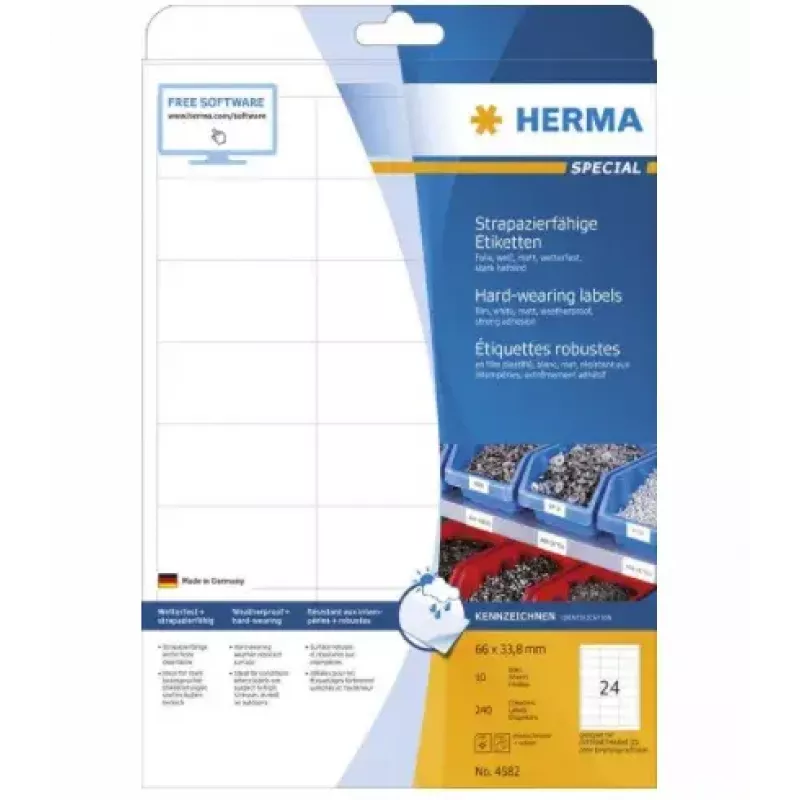 Zelfklevend printeretiket HERMA 4582