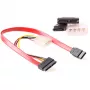 ACT Micro SATA (6+7) female - SATA (7) female + 5,25 inch male (4 pins) 0,30 m