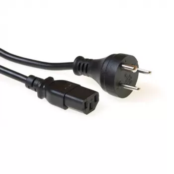 Netkabel ACT Powercord Deense stekker - C13 zwart 2,5 m