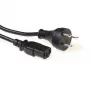Netkabel ACT Powercord Deense stekker - C13 zwart 2,5 m