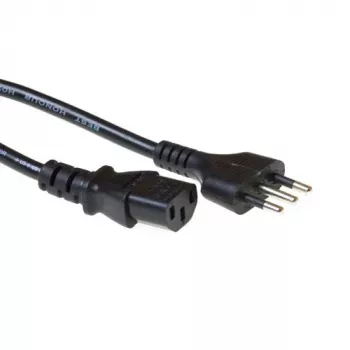 Netkabel ACT Powercord Italiaanse stekker - C13 zwart 2,5 m