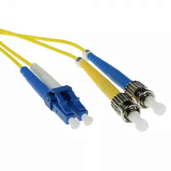 ACT 5 meter LSZH Singlemode 9/125 OS2 glasvezel-patchkabel duplex met LC- en ST-stekkers