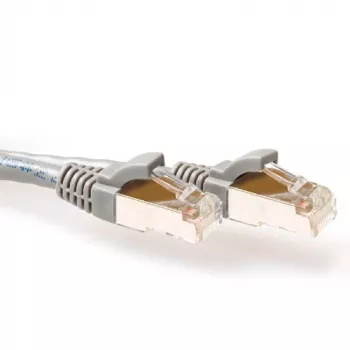ACT grijs 10 meter SFTP CAT6a patchkabel rastnasvrij met RJ45-stekkers