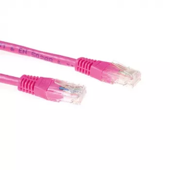 ACT Roze 0,5 m U/UTP CAT6A-patchkabel met RJ45-stekkers