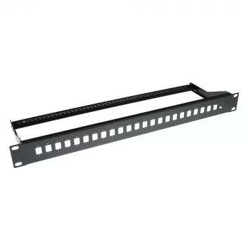 Fiber-panel 24 poorten onbezet ACT FA2047 zwart