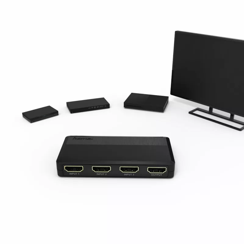 Hama 00121760 HDMI-switch 3x1, 4 x HDMI, desktop