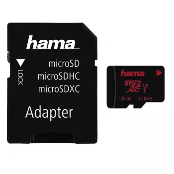 Flashgeheugen Hama 128GB UHS-I Class 3 microSDXC