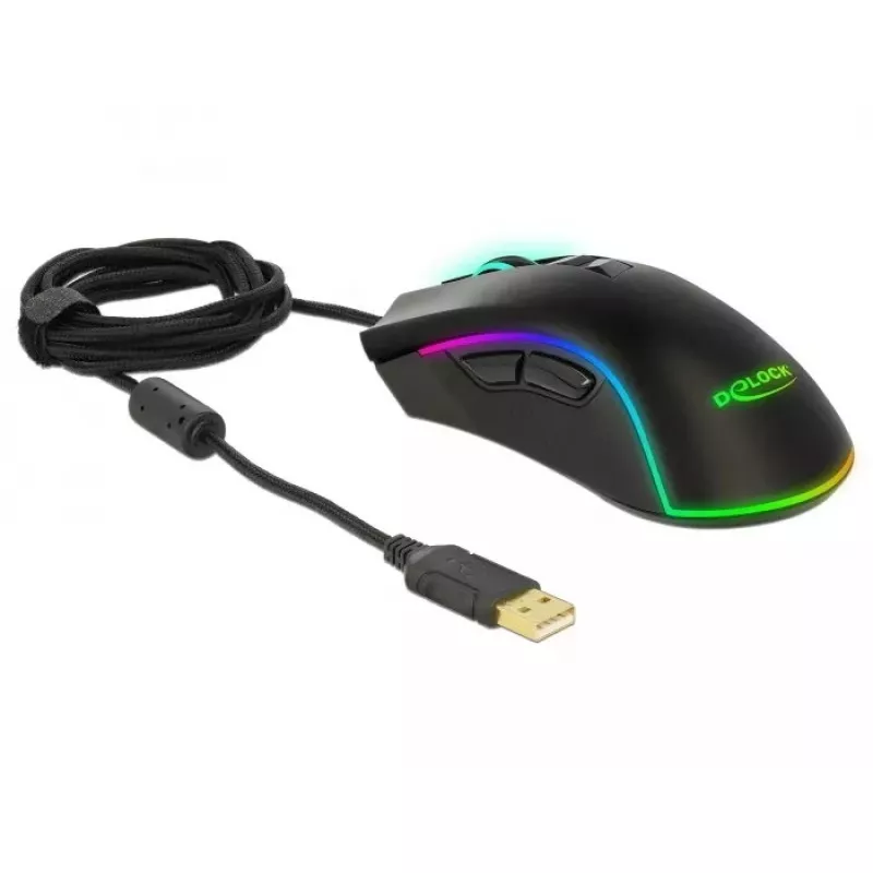 Gaming-muis DeLOCK 12670 USB Type-A optisch 10000 DPI