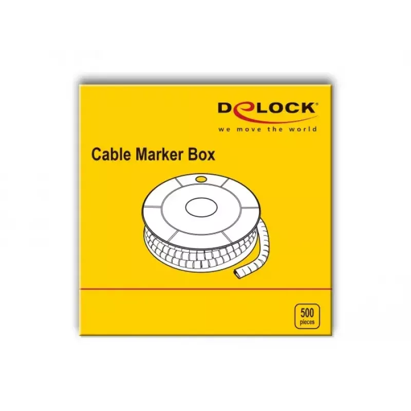 Kabelmarkeerder DeLOCK 18362 geel 500 stuks