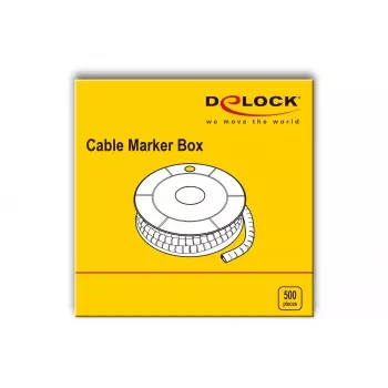 Kabelmarkeringsbox DeLOCK nr. 9 geel 500 stuks
