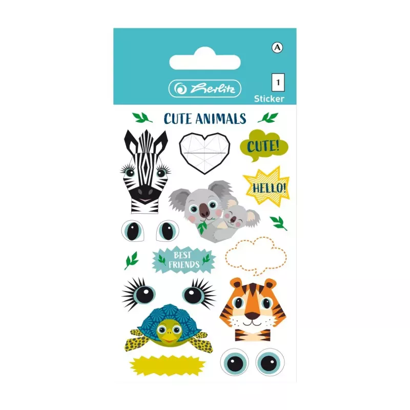 Decoratieve sticker Herlitz 50040278 meerkleurig diermotief jongen/meisje