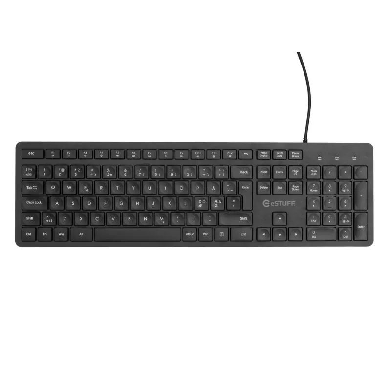eSTUFF GLB211102 toetsenbord kantoor USB QWERTY Nordic zwart