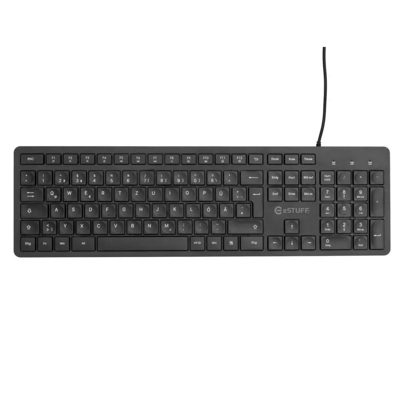 eSTUFF GLB211402 toetsenbord kantoor USB QWERTZ Duits zwart