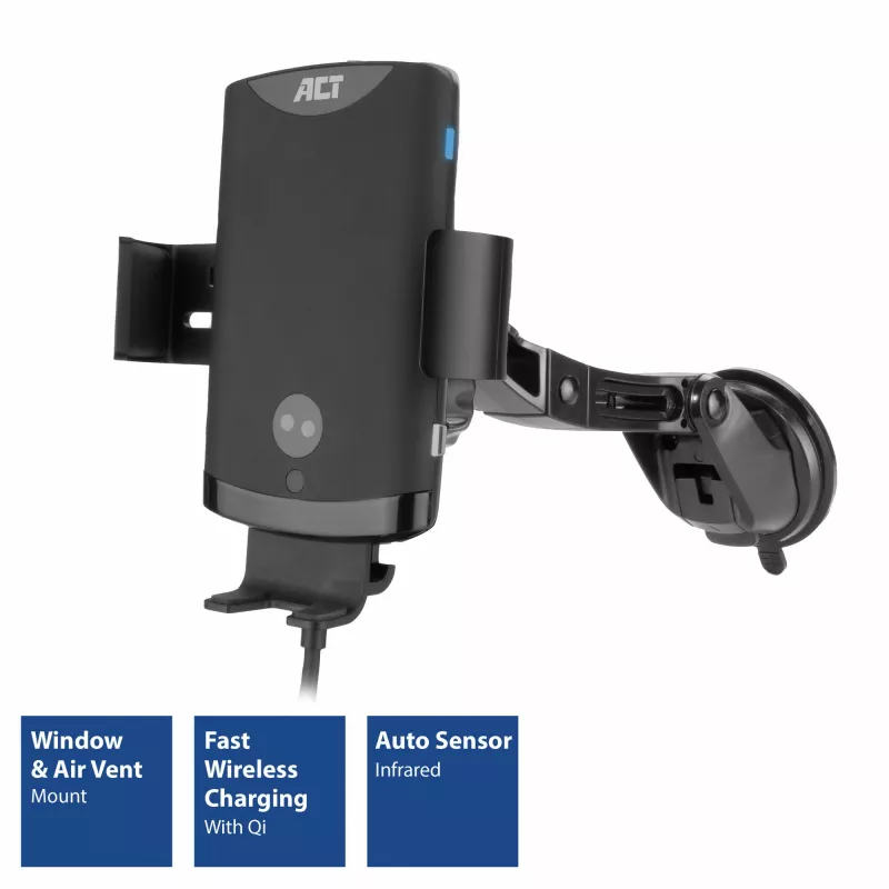 ACT automatische smartphone-autohouder AC9010 met draadloos laden
