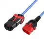 ACT stroomkabel C13 IEC Lock+ - C14 IEC Lock dual locking blauw 0,5 m, PC3618
