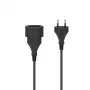 Hama 00223262 stroomverlengkabel 3 m 1 AC-uitgang binnen zwart