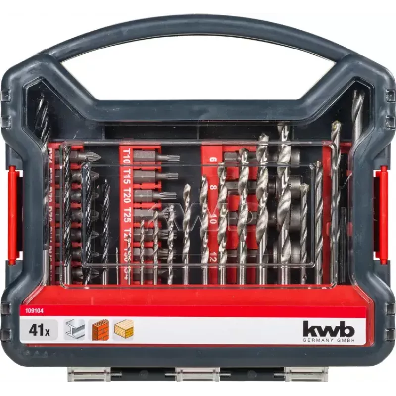KWB 109104 schroevendraaier-bitset 41-delig Phillips Pozidriv Torx
