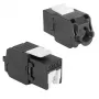 ACT Keystone Jack RJ45 CAT6 ongeïsoleerd gereedschapsloos met shutter, zwart