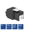 ACT Keystone Jack RJ45 CAT6 ongeïsoleerd gereedschapsloos met shutter, zwart