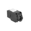 ACT Keystone Jack RJ45 CAT6 ongeïsoleerd gereedschapsloos met shutter, zwart