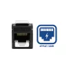 ACT Keystone Jack RJ45 CAT6 ongeïsoleerd gereedschapsloos met shutter, zwart