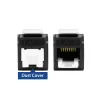ACT Keystone Jack RJ45 CAT6 ongeïsoleerd gereedschapsloos met shutter, zwart
