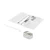 ACT Keystone Jack RJ45 CAT6 afgeschermd gereedschapsloos met shutter zilver-wit