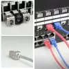 ACT Keystone Jack RJ45 CAT6 afgeschermd gereedschapsloos met shutter zilver-wit