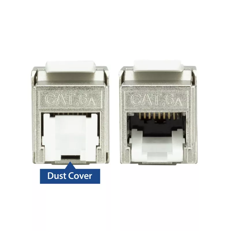 ACT Keystone-bus RJ45 CAT6A afgeschermd gereedschapsloos met stofkap