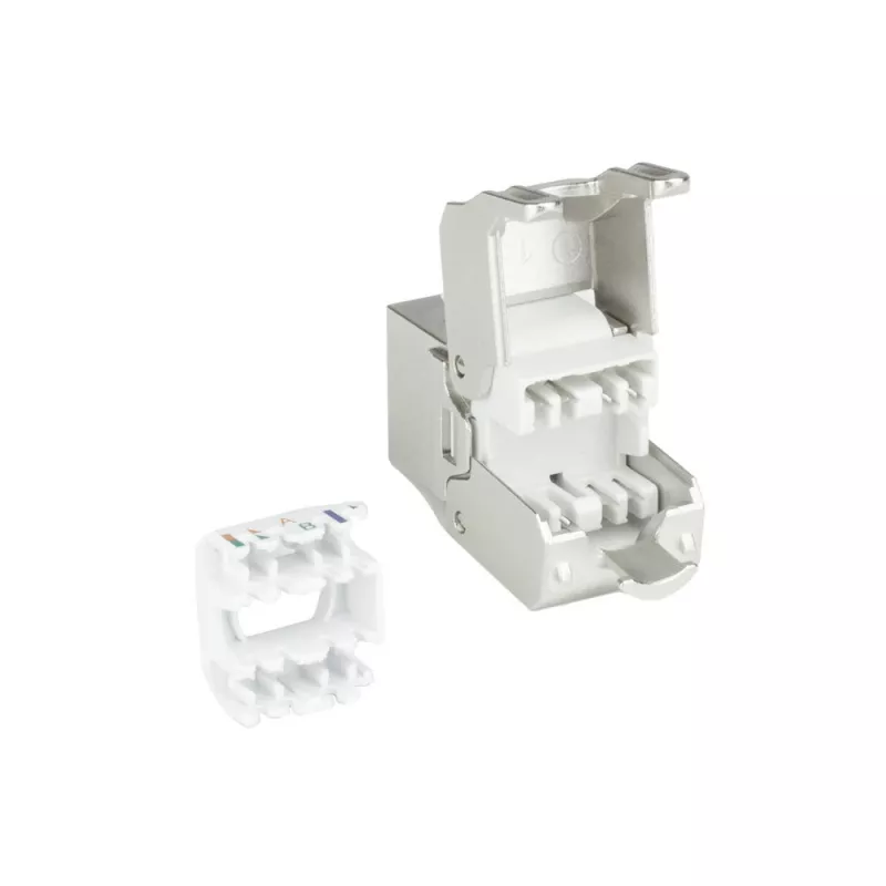 ACT Keystone-bus RJ45 CAT6A afgeschermd gereedschapsloos met stofkap