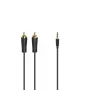 Hama 00205261 audiokabel 3 m 2 x RCA 3,5 mm zwart