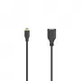 Hama Flexi-schlank USB-kabel USB 2.0 0,15 m Micro-USB A USB A zwart