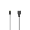 Hama Flexi-schlank USB-kabel USB 2.0 0,15 m Micro-USB A USB A zwart