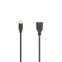 Hama Flexi-schlank USB-kabel USB 2.0 0,15 m USB C USB A zwart