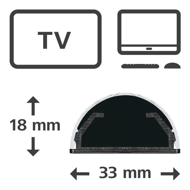 Hama 00220991 kabelorganizer universeel kabelgoot zilver 1 stuk