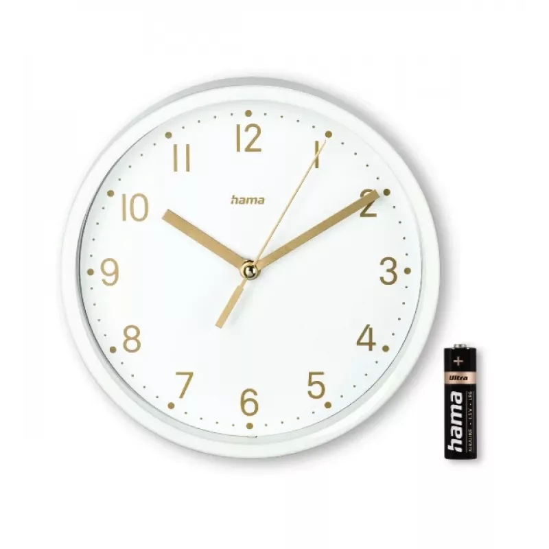 Hama 00185869 wand-/tafelklok analoge klok rond wit