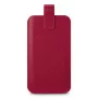 Hama 00137097 universele telefoonhoes voor telefoons tot 16,0 x 8,9 x 1,2 cm, kunstleer, rood