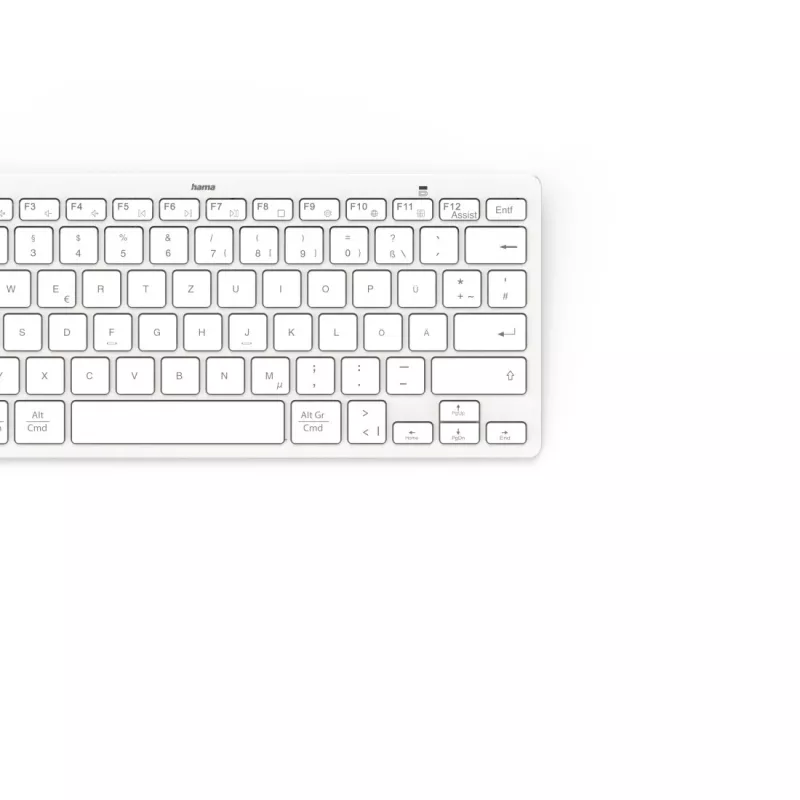 Hama Travel 400 QWERTZ Duits Bluetooth grijs, wit
