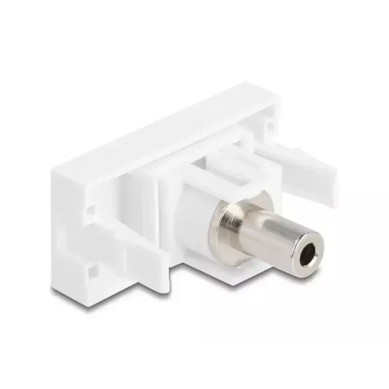 DeLOCK Easy 45 module 3,5 mm 3-pins jackbus naar bus, wit (90848)