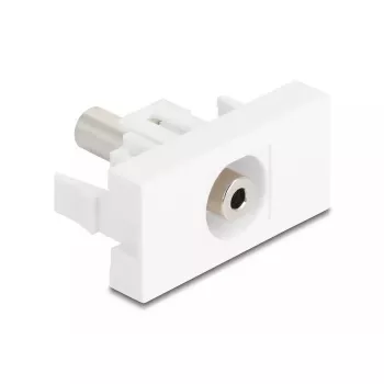 DeLOCK Easy 45 module 3,5 mm 3-pins jackbus naar bus, wit (90848)