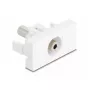 DeLOCK Easy 45 module 3,5 mm 3-pins jackbus naar bus, wit (90848)