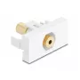 DeLOCK Easy 45 module 3,5 mm 4-pins jackbus naar bus, verguld, wit (90841)