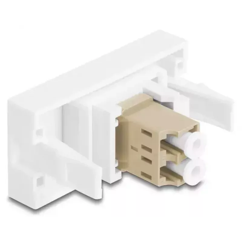 Glasvezeladapter DeLOCK 90840 LC multimode 1 stuk beige wit