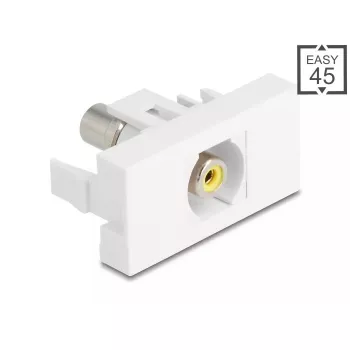 DeLOCK 90856 Keystone-module RCA wit 22,5 mm x 45 mm x 33 mm
